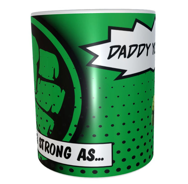 Hulk dad as strong as Marvel DC Lego superhero fathers day xmas gift 11oz mug