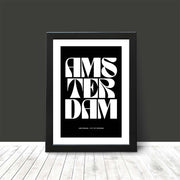 Amsterdam Typography Poster Print Modern Art City of Freedom Wall Art