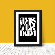 Amsterdam Typography Poster Print Modern Art City of Freedom Wall Art