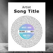 Custom Song Lyric Poster Prints Vinyl Record Wall Art - A4 & A3 5