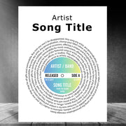 Custom Song Lyric Poster Prints Vinyl Record Wall Art - A4 & A3 4