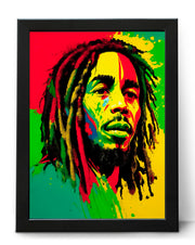 Bob Marley Abstract Pop Art Poster Reggae Music Print