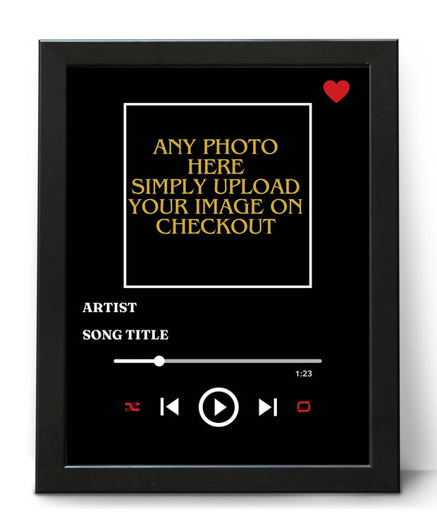 Personalised Photo or Album Cover Song Print. Custom Posters