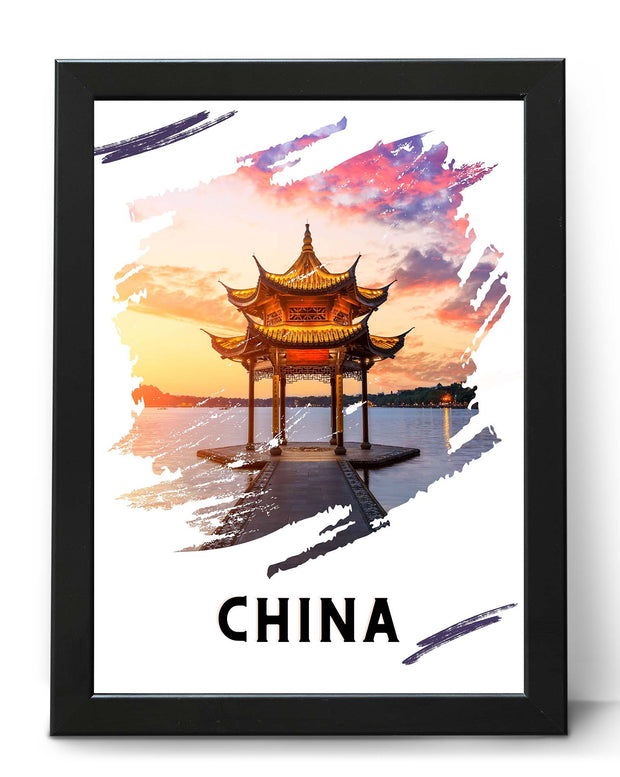 Hangzhou's Historic West Lake Poster Print - China Landmark Travel Wall Art