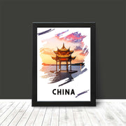 Hangzhou's Historic West Lake Poster Print - China Landmark Travel Wall Art