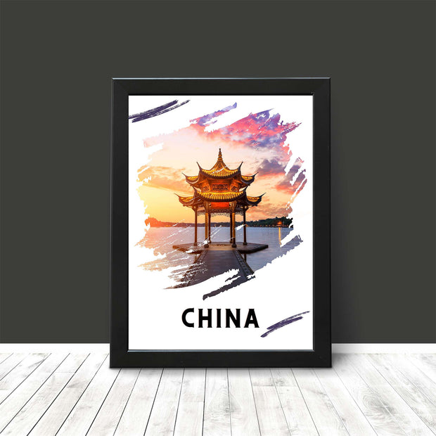 Hangzhou's Historic West Lake Poster Print - China Landmark Travel Wall Art