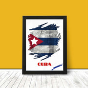 Cuban Flag Poster Print Modern Pop Art Iconic Revolutionary wall art - CUBA