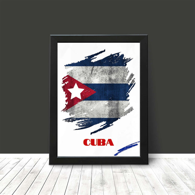 Cuban Flag Poster Print Modern Pop Art Iconic Revolutionary wall art - CUBA