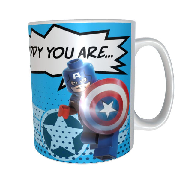 Captain america dad Marvel DC Lego superhero fathers day xmas gift 11oz mug