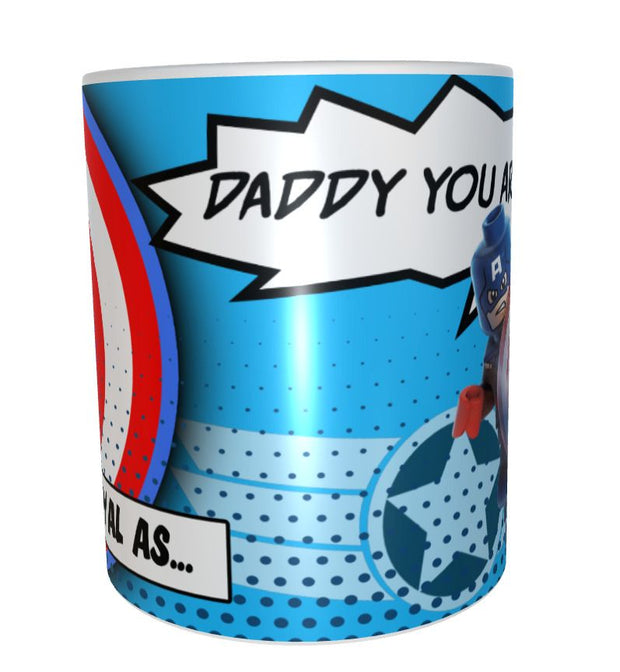 Captain america dad Marvel DC Lego superhero fathers day xmas gift 11oz mug