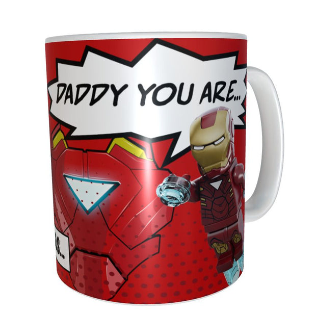 Iron man dad smart as Marvel DC Lego superhero fathers day xmas gift 11oz mug