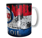 ESSO motor oil mug 11oz ceramic mug gift for mechanic distressed retro oil