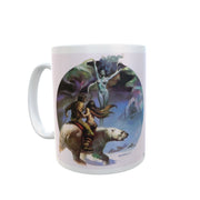 Fantasy bear rider alternative mythical goddess cup Gift mug