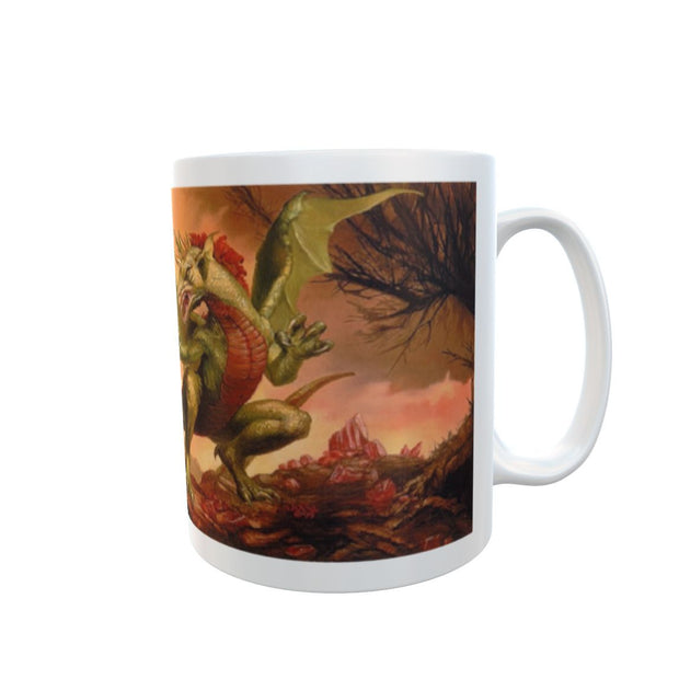 Fantasy dragon fight alternative gothic present Gift 11oz mug