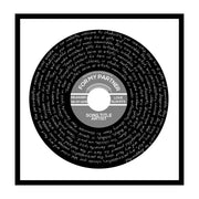 Personalised Song Lyric Poster Prints, Vinyl Record Wall Art - Any Song 7