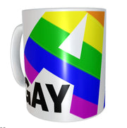 Gay pride GAY A F novelty funny rainbow gay pride Gift 11oz mug