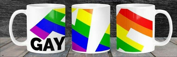 Gay pride GAY A F novelty funny rainbow gay pride Gift 11oz mug