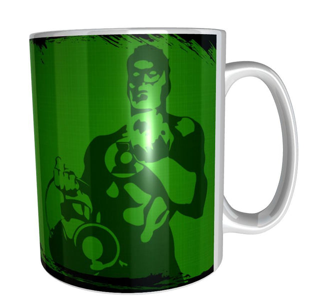 Green Lantern Cup DC super hero Gift 11oz mug boys / dad present superhero