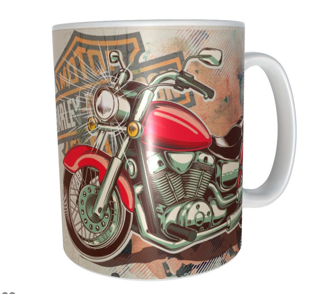 Harley Davidsonbike addict mug 11oz ceramic mug gift for him men retro xmas