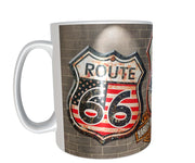 Harley Davidson bike route 66 mug 11oz ceramic mug gift for him men retro xmas