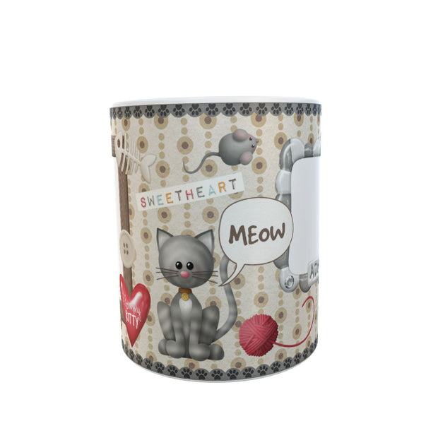 I love my kitty own pictures mug send us pic cup customise cat animal pet