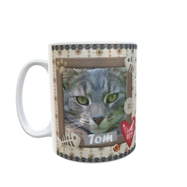 I love my kitty own pictures mug send us pic cup customise cat animal pet