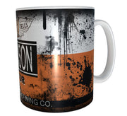 Johnson motor oil mug 11oz ceramic mug gift distressed retro oil for mechanic