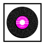 Personalised Song Lyric Poster Prints, Vinyl Record Wall Art - Any Song 6