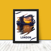 London Tower Bridge Poster Print Cityscape Modern Wall Art Travel Wanderlust