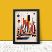 London Geometric Abstract Modern style Cityscape Travel Wall Art Poster Print