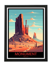 MONUMENT VALLEY Navajo Tribal Park POSTER PRINT WALL ART ADVENTURE PRINTS BLACK