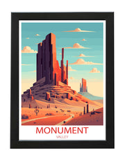 MONUMENT VALLEY Navajo Tribal Park POSTER PRINT WALL ART ADVENTURE PRINTS WHITE