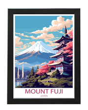 MOUNT FUJI JAPAN POSTER PRINT LANDMARK WALL ART HOME DECOR / GIFTS WHITE