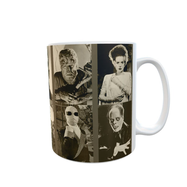 Monsters 11oz horror mug Halloween present Dracula Frankenstein mummy lagoon