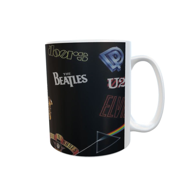 Music mug 11oz ceramic mug gift idea beatles pink floyd u2 doors elvis bob dylan