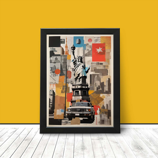 New York City Travel Collage Wall Art Poster Print