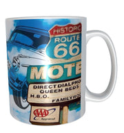 Route 66 motel Americana design mug 11oz ceramic mug gift for him xmas