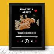 Personalised Photo Song Prints, Soundbar Music Player Wall Art