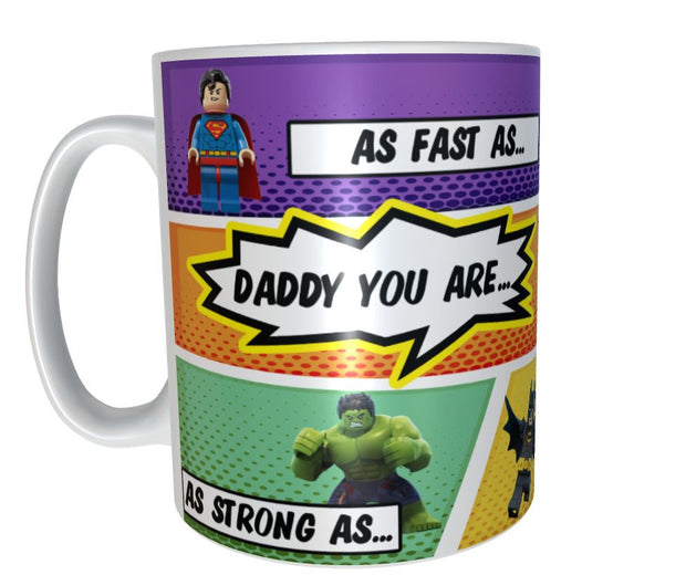 Superhero batman hulk Marvel DC Lego superhero fathers day xmas gift 11oz mug