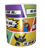 Superhero batman hulk Marvel DC Lego superhero fathers day xmas gift 11oz mug