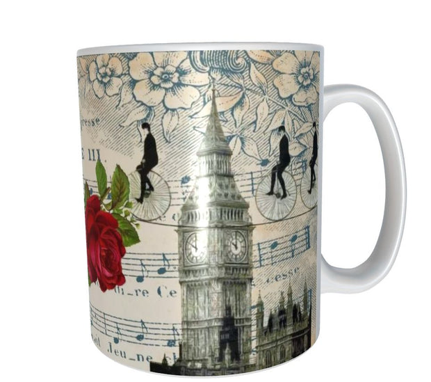 Vintage London big ben retro design mug 11oz ceramic mug gift for her xmas