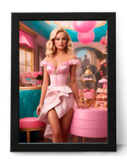 Margot Robbie as Barbie Wall Art Poster Print Inspired by the Movie