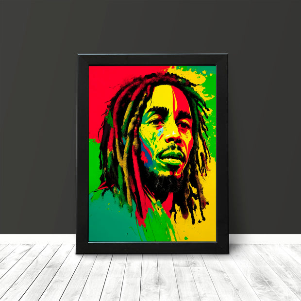 Bob Marley Abstract Pop Art Poster Reggae Music Print