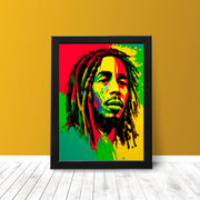 Bob Marley Abstract Pop Art Poster Reggae Music Print