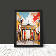 Germany Brandenburg Gate Neo Expressionist style Wall Art Poster Print