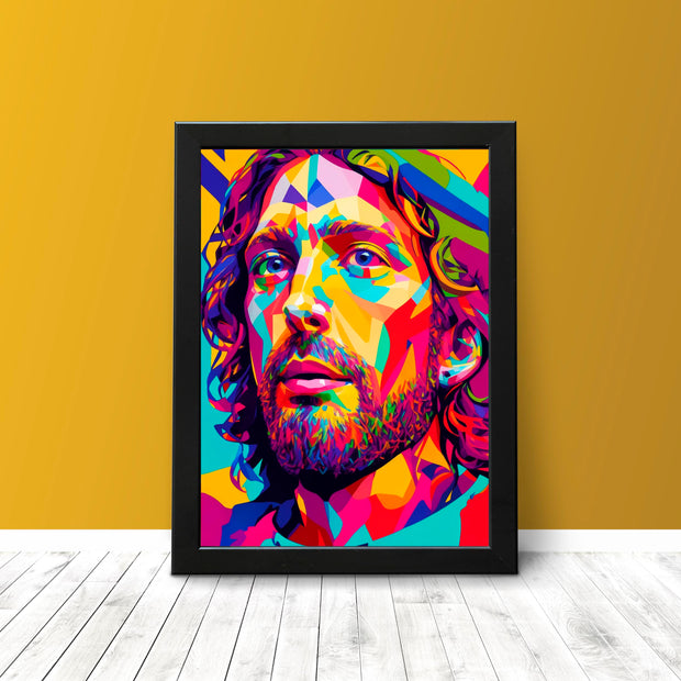 Chris Martin Abstract Poster Print The Perfect Wall Art for Coldplay Fans