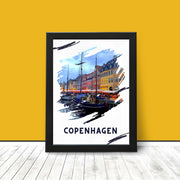 Copenhagen Poster Print - Vintage Retro Wall Art - Travel & Architecture prints
