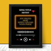 Custom Song and Photo Poster Prints Sound Bar Wall Art - Fully Personalised