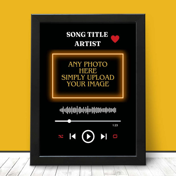 Custom Song and Photo Poster Prints Sound Bar Wall Art - Fully Personalised