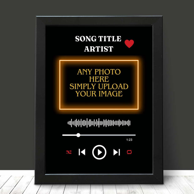 Custom Song and Photo Poster Prints Sound Bar Wall Art - Fully Personalised